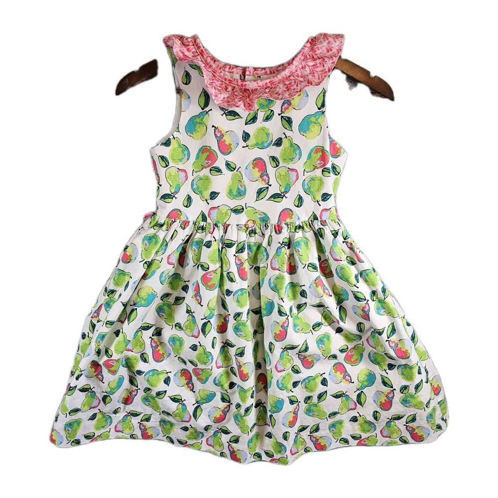 Bailey Boys Classics Sleeveless Ruffle Twirl Dress USA Pears Fruit Fun Girls' 10